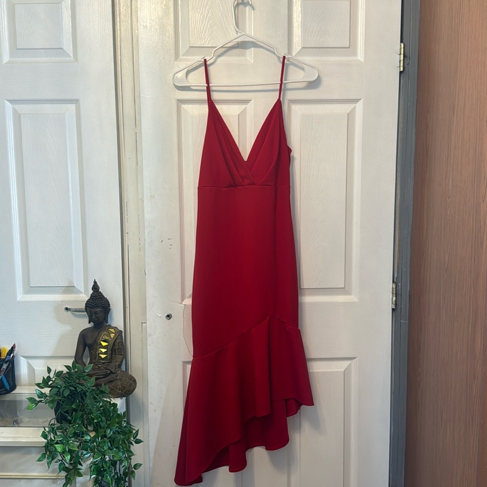 Red Flowy Dress Size L